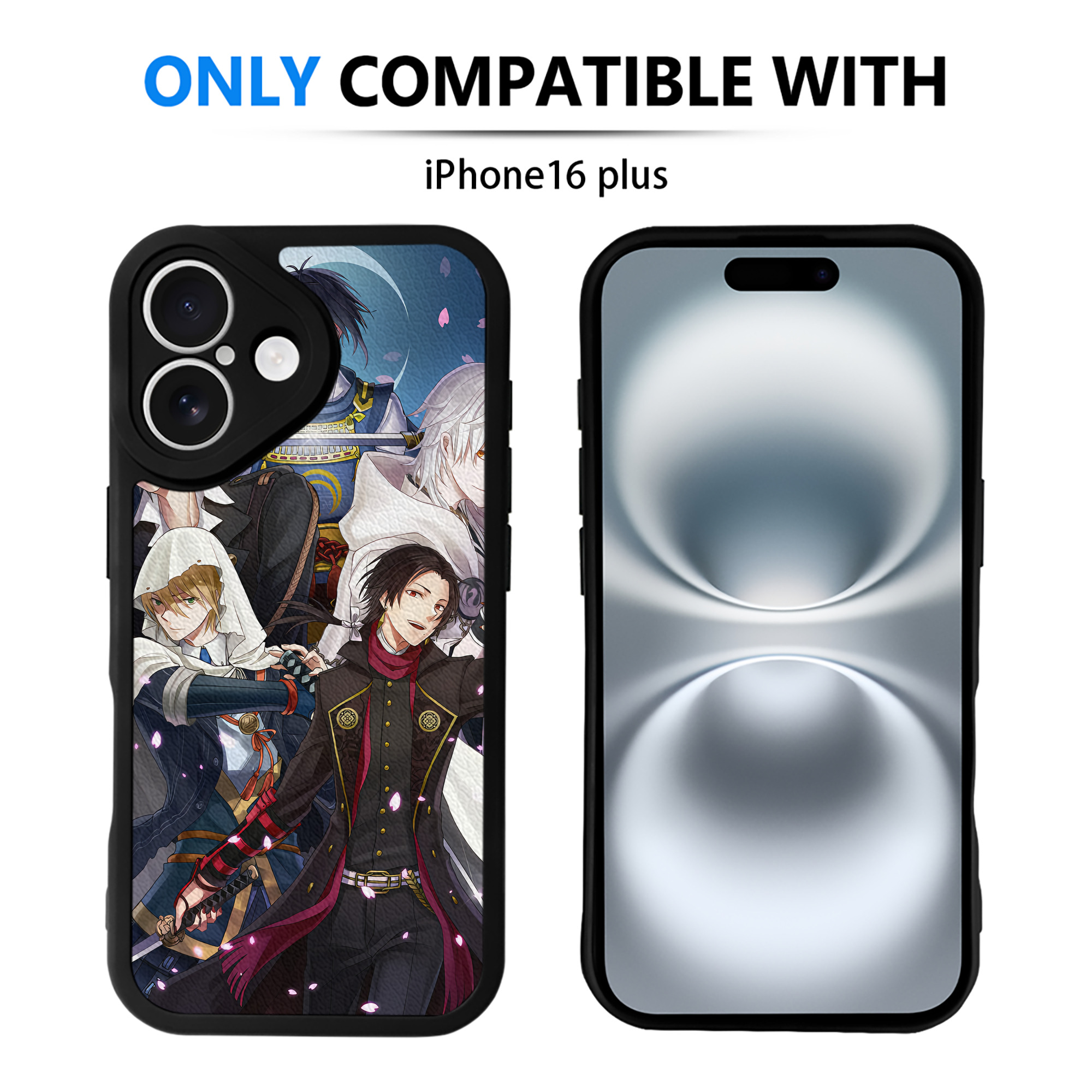 （画像用） 刀剣乱舞 Touken Ranbu 【iPhone 16シリーズ対応】シリコンスマホケース（レザー調） 材質：シリコン